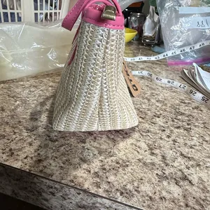 Pink and Cream Woven Mini Bag thumbnail 7