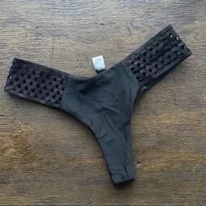 NEW Sunny Co Clothing Miranda Cheeky Swim Bikini Bottoms Black Small thumbnail 1