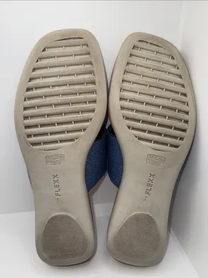 THE FLEXX Thong Sandals w Wide Strap Denim Blue Women’s 8 thumbnail 7