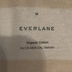 Everlane The Organic Cotton Polo Dress Short Sleeve Beige Striped‎ Size Medium thumbnail 8