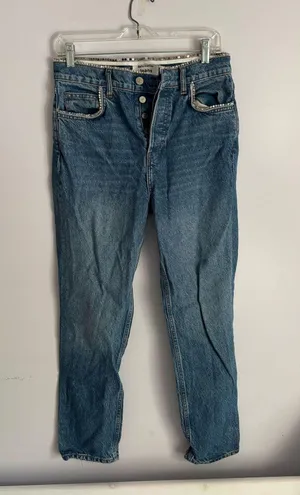 Reformation bedazzled jeans thumbnail 1