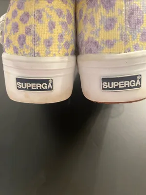 Superga x LoveShackFancy 2790 Platform Sneakers Yellow Purple Floral Lace 40 (9) thumbnail 3