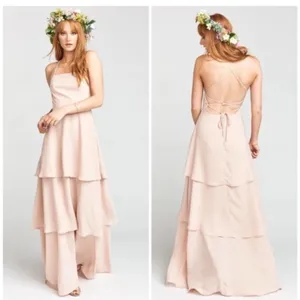 Show Me Your MuMu Calypso Tiered Maxi Dress Small thumbnail 3
