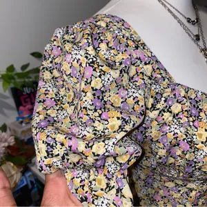 Shein 90s vintage style whimsical whimsigoth fairycore witchy floral midi dress thumbnail 5