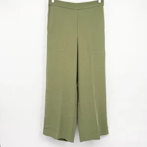 J.Crew Womens Olive Green Wide-Leg Jamie Pant Career Minimalist Trousers Size 10 thumbnail 3