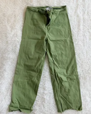 Billabong Sage Green Raw Hem Wide Leg Pants Size 31 thumbnail 1