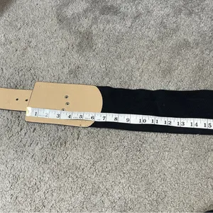 Black Faux Snake‎ Skin Wide Elastic Waist Belt size 1X thumbnail 7