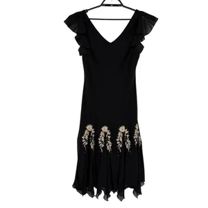 Y2K SL Fashions Hanky Hem Beaded Dress 14 Goth Prom Formal Embroider Whimsigoth thumbnail 2