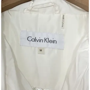 Calvin Klein Vest Size Medium Cream Black Quilted Puffer Performance Moto Preppy thumbnail 7