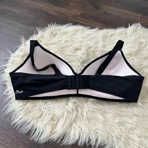 NWT Victoria's Secret PINK Marshmallow Lightly Lined Wireless Comfy Bra Black XL thumbnail 4