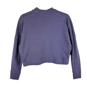 Zobha Purple Long Sleeve Mock‎ Neck Cropped Athleisure Pullover Women's Size M thumbnail 2