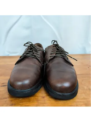 LL Bean Ladies' Brown Leather Lug Sole Derby Shoes 8.5M thumbnail 8