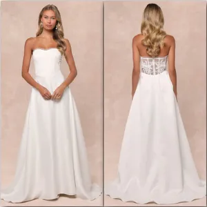 Lulus Lux Bridal NWOT Eternal Gratitude White Floral Embroidered Wedding Dress thumbnail 2