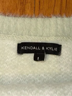 New PacSun Kendall & Kylie Light Mint Green + White Plaid Soft Cropped Top L thumbnail 9