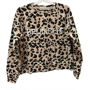 Brunette the Label Middle Sister Crewneck Sweatshirt leopard print size M/L thumbnail 1