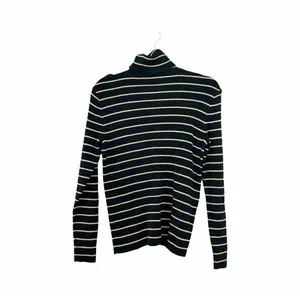 LAUREN RALPH LAUREN Black Metallic Turtleneck Knit Sweater Sz M thumbnail 3