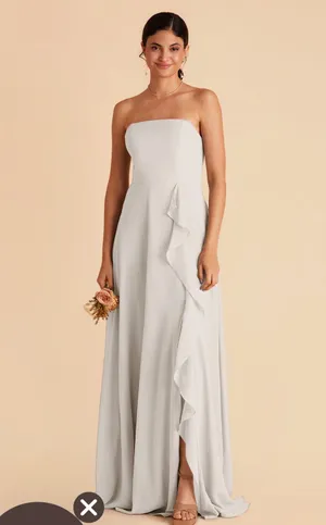 Birdy Grey Chiffon Bridesmaid Blue Dress thumbnail 2