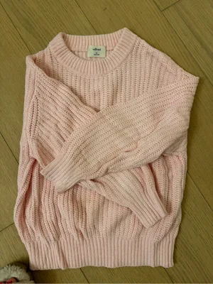 Wilfred Blush Pink Ribbed Crewneck Sweater thumbnail 1