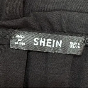 SHEIN Surplice Halter Top‎ Jogger Leg Jumpsuit Black Small thumbnail 13