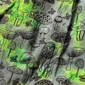 Baggy Trippy Hippie Mushroom Tie Dye Elastic Waist Pants - One Size thumbnail 3