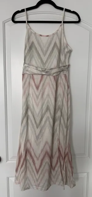 White Patterned Midi Dress thumbnail 1