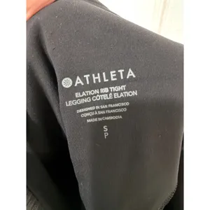 Athleta Elation Rib Tight Black High Waisted 7/8 Ribbed Leggings Small thumbnail 8