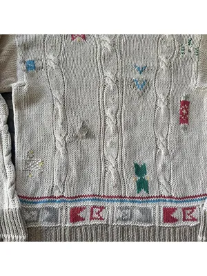 Vintage Woolrich Southwestern Cottagecore Cable Knit Sweater Size Medium 🤎 thumbnail 2