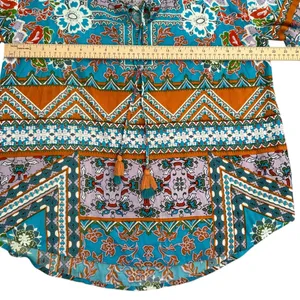 Orientique Naturally Australian Blouse Blue Size 8 thumbnail 6