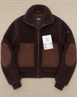 Alo Sherpa Edge Bomber XS NWT chocolate thumbnail 1