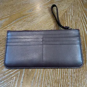 Coach Signature Slim Wristlet Card Case Burgundy Black Brown thumbnail 3