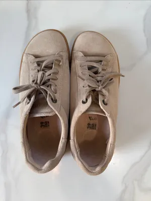 Birkenstock Suede Lace-Up Sneakers in Blush Tan thumbnail 4