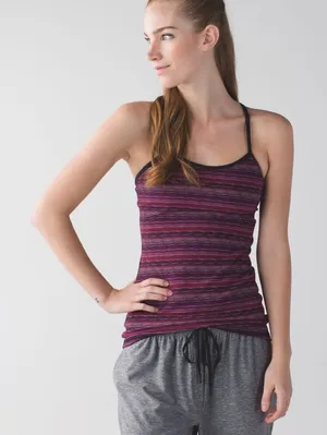 Lululemon Power Y Tank LuonSpace Dye Twist Women's‎ 6 Regal Plum Alarming Casual thumbnail 1