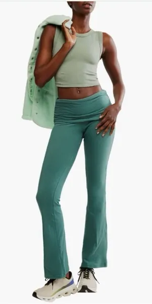 Free People Movement Aced It Flare | Size: L | Green thumbnail 1