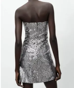 ZARA Sequin mini Dress thumbnail 9