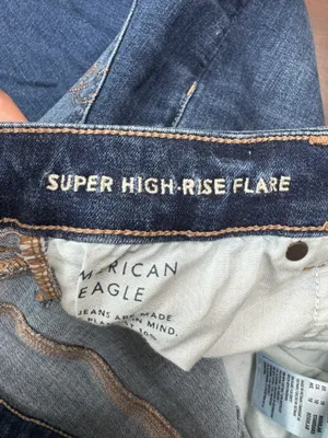American Eagle Next Level Stretch Super High-Rise Flare Jeans Size 10 thumbnail 6