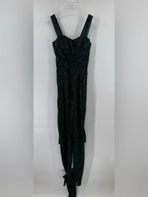 Michael Costello x REVOLVE Jumpsuit Gwendolyn Green Snakeskin size medium thumbnail 6