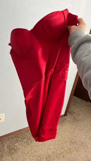red corset dress thumbnail 2