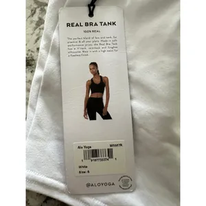 Alo Airbrush Real Bra Tank white size small thumbnail 6