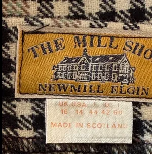 Vintage The Mill Shop Black and White Checkered Midi made in Scotland Skirt thumbnail 5