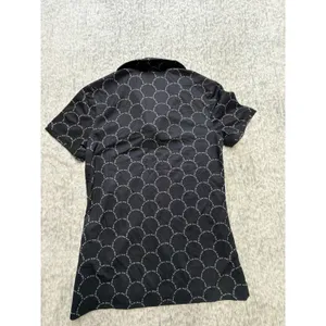 Nike‎ Womens Dri-FIT Golf Polo Shirt Black White Scallop Logo FB8527-010 XS thumbnail 6