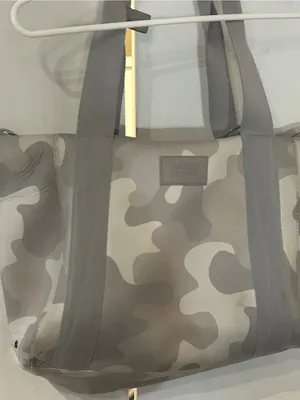 Dagne Dover Camouflage Neoprene Tote in Taupe & Gray thumbnail 1