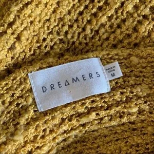 Dreamers Sweater Medium Mustard Knit Cozy Fall Winter Cottagecore thumbnail 6