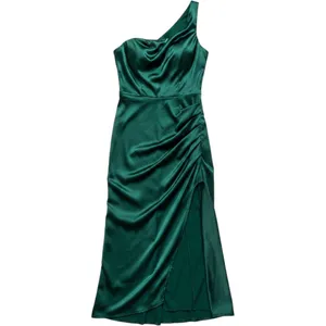 Azazie‎ One Shoulder Emerald Green Formal Gown Bridesmaid Dress Size C thumbnail 4