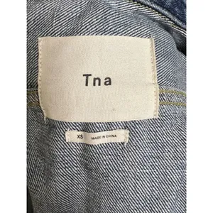 Aritzia TNA The Tina Crop Washed Denim Light Blue Jacket‎ Biker Style Size XS thumbnail 9