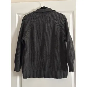 Aerie Womens Sugar Rush Chenille Sweater Charcoal‎ Gray V-Neck Pullover Small thumbnail 5