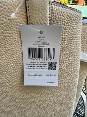 Kate Spade Dumpling Ivory Leather Tote Bag thumbnail 5