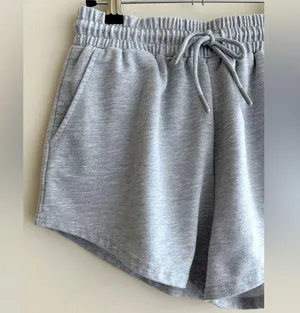 Amazon Grey High Waisted Sweat Shorts, Activewear Shorts, Size Medium thumbnail 3