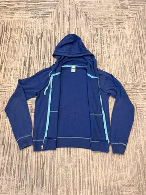 Pink Victoria's Secret women's large blue sweatshirt jacket thumbnail 3