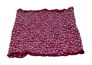 Brandy Melville John Galt Smocked Tube Top Red White OS thumbnail 1