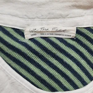 We the Free vintage green and white striped Henley - size small thumbnail 2